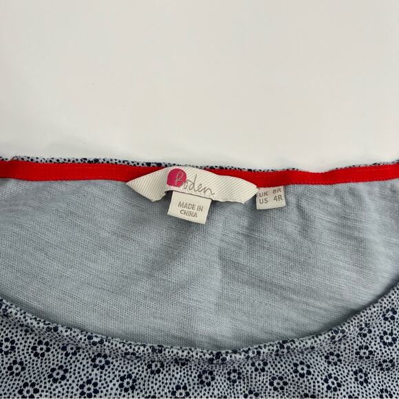 Boden Pheobe Dress in Blue Grey Ditsy Floral Print Size 4 - Picture 4 of 7
